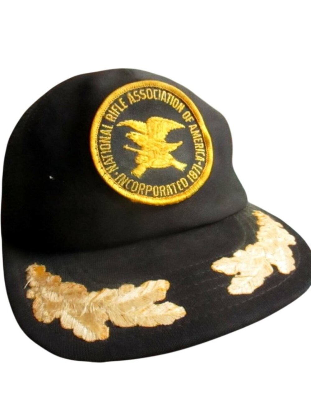 RELIC NRA Hat, Cap BLACK MESH FLAG EMBROIDERED PATCH MADE IN USA 80s 90s